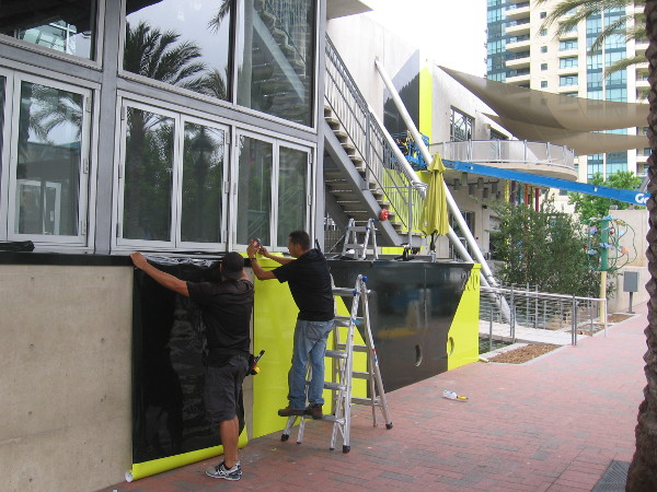 Syfy wraps are being applied to The New Childrens Museum.