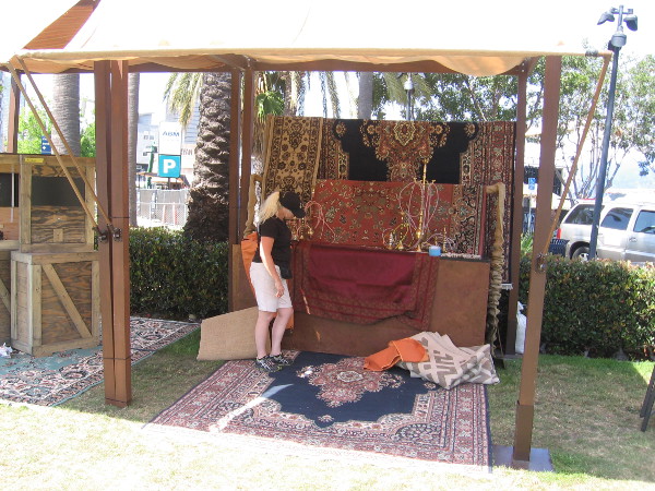 Part of a Middle Eastern bazaar on MLK Promenade beckons people to head up First Avenue to the Jack Ryan Experience.