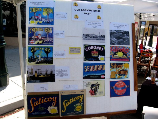 Their display showed Chula Vista's agricultural past. Many packing companies once exported lemons around the world.