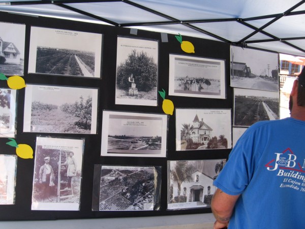 Another booth at the Lemon Festival had lots of old historical photographs.