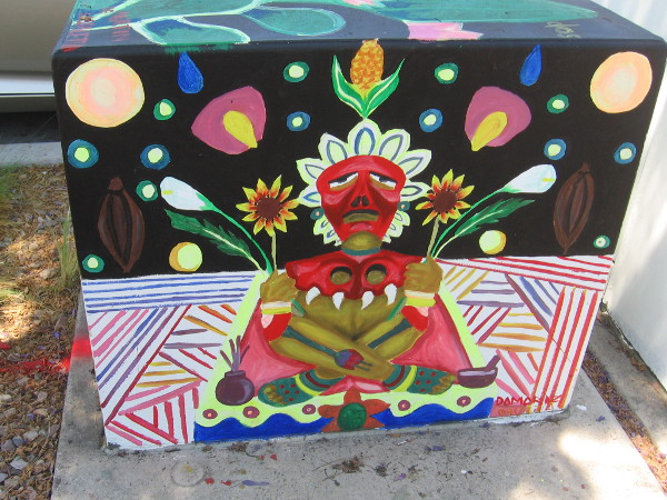 Stunning street art in Barrio Logan abundant with ancient symbolism.