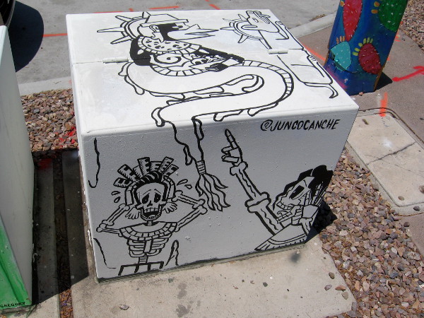 Mictlantecuhtli, god of the dead and the king of Mictlan, and his wife Mictecacihuatl seem upset that Quetzalcóatl escaped!