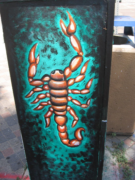 Scorpion street art in Barrio Logan.