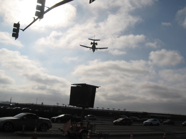 Here comes another plane for a late afternoon arrival.