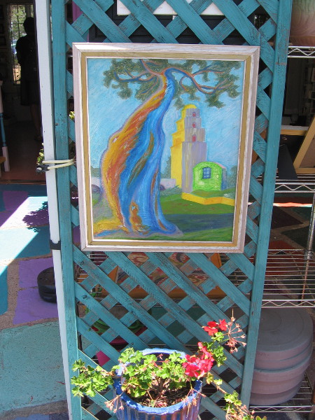 A dreamlike canvas in front of Studio 31 in Spanish Village.