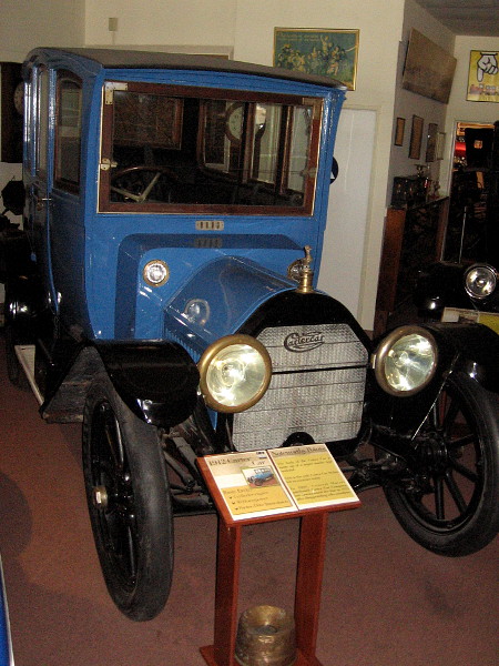 1912 Carter Car. The body of the Carter Car is made of compressed papier-mâché composite panels over wood framing. This car on display is the only Carter Car Sedan left in existence.