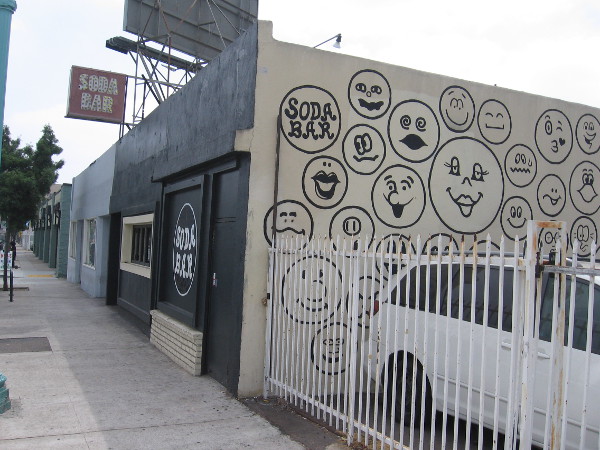 Now I'm walking east along El Cajon Boulevard approaching the Soda Bar.