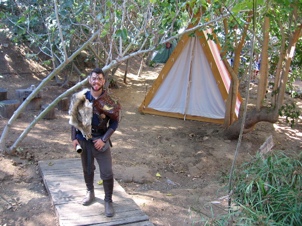 This friendly Viking welcomed me to his camp. Various groups actually camp in the park-like setting around Norway Hall during the weekend of the festival.