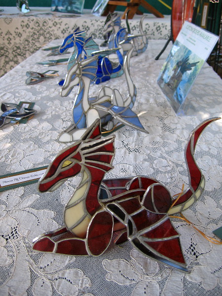 One vendor created these very cool stained glass dragons.