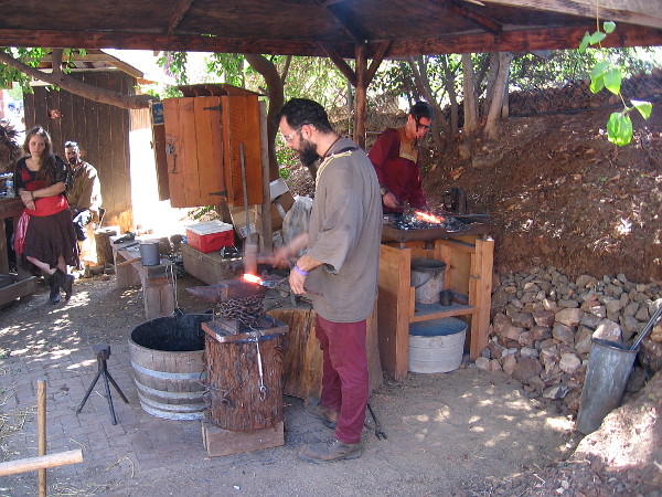 I enjoyed viewing an ongoing blacksmith demonstration at Odin's Forge.