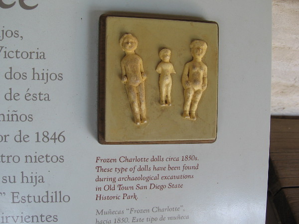 Frozen Charlotte dolls, ca. 1850's. These china dolls were popular in the Victorian era.