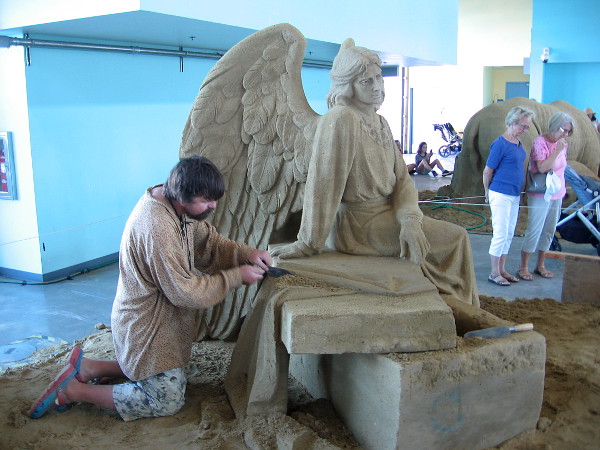 Fantastic art is created by one of the world's top sand sculptors inside San Diego's Port Pavilion at the 2018 U. S. Sand Sculpting Challenge.