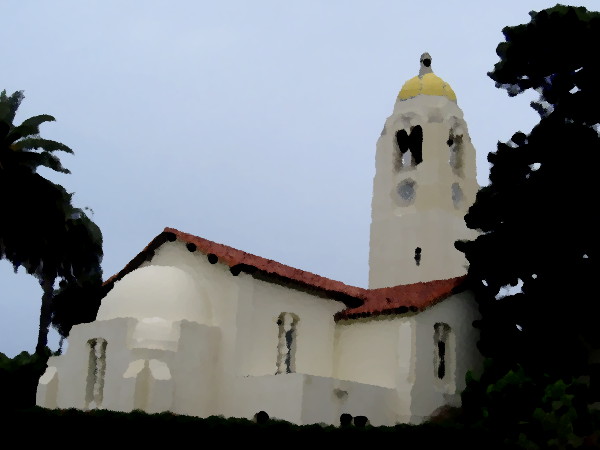 St. Mary's Chapel and Tower of The Bishop's School in La Jolla.