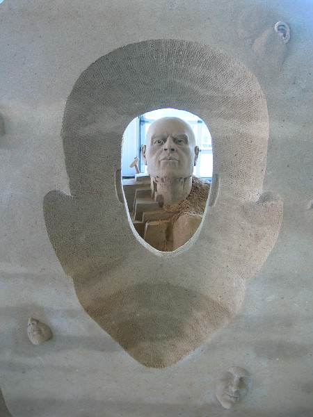 Peering through an existential paradox at an inner human face.