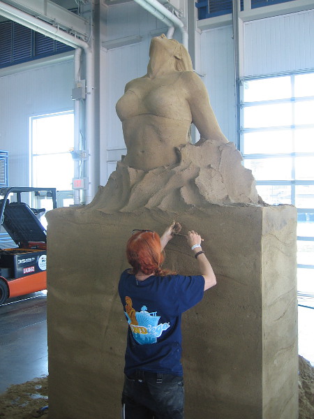 Inspire, a beautiful sand sculpture by World Master Marielle Heessels from Netherlands.