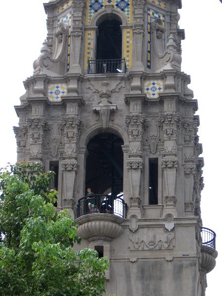 Visitors were touring the California Tower and gazing across Balboa Park.