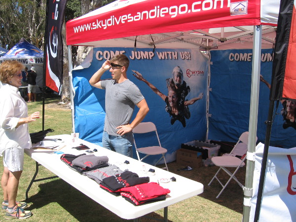Several sponsors and vendors had booths around the park, including Skydive San Diego.