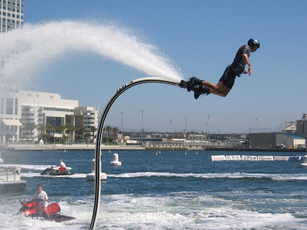 Flying through the air without a parachute!