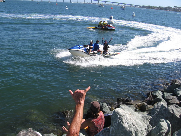 Excitement at a great athletic achievement!