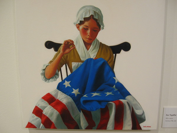 Sew Together (Betsy Ross), 2016, oil on canvas, Kadir Nelson.