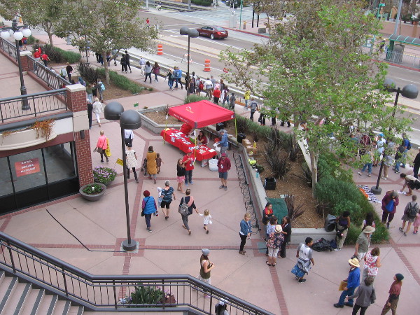 The audience will be led across the street and on to the next nearby dance location, on the path by the San Diego River.