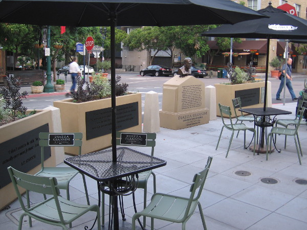 The new Piazza Giannini, at the corner of India and Cedar Street in downtown San Diego.