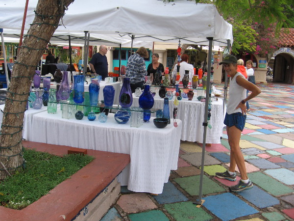 Many beautiful works of glass art can be seen and purchased this weekend in Balboa Park at Spanish Village.