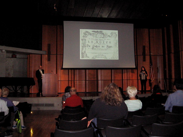 Dr. Ron Shaheen provides an entertaining lecture concerning The Marriage of Figaro during the San Diego Central Library 2018-2019 Opera Insights Series.