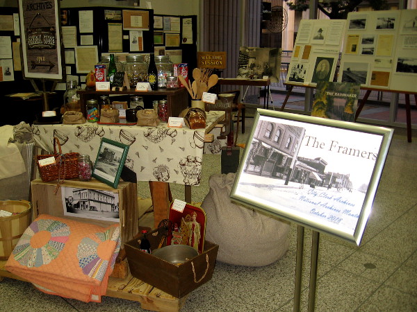 An exhibit in the lobby of the San Diego City Administration Building. The Framers, City Clerk Archives, National Archives Month, October 2018.