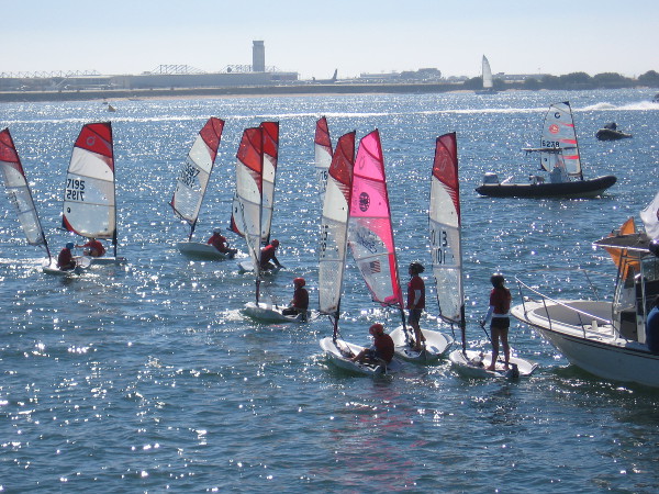 Kids love sailing on San Diego Bay in the October sunshine.