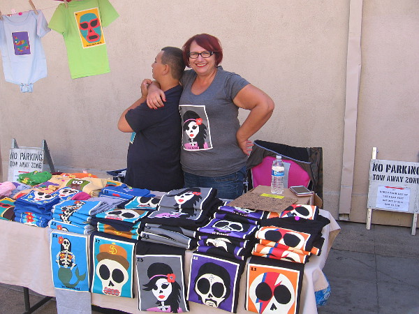 I see a shirt with a Mexican lucha libre wrestling mask. Seems appropriate in this photo!