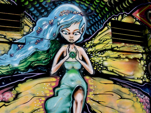 Part of a cool mural painted on store wall at the corner of Park Boulevard and Monroe Avenue.