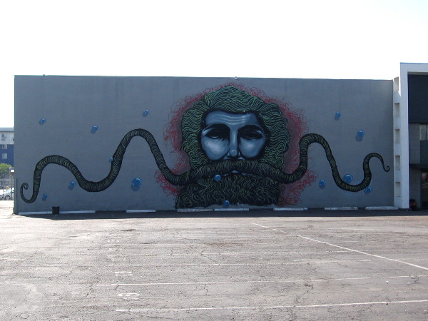 This odd, rather memorable mural has also been on the north wall of the building at 1400 L Street for many years. I know nothing about it!