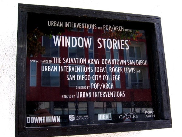 Window Stories was designed by POP/ARCH and created by Urban Interventions.