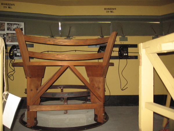 Next to the bunkroom is a Base End Station, where soldiers continuously scanned the ocean horizon. It is one of five Base End Stations that were assigned to the Battery Commander Station directly above.