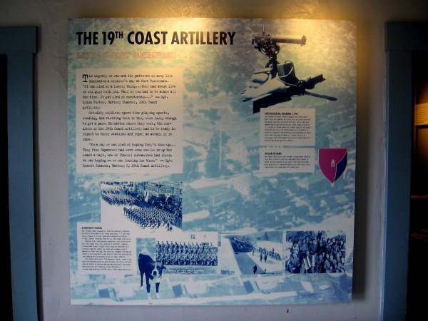 During World War II, Fort Rosecrans on Point Loma was garrisoned by the 19th Coast Artillery Regiment. Troops assigned to Fort Rosecrans in San Diego thought it a good duty station, with pleasant weather.