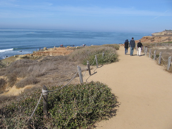 As we head down the dirt path, the tide pool overlook comes into view.