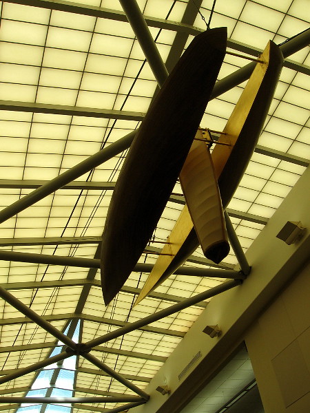 Visually stunning public art dominates the interior of the La Jolla Library.