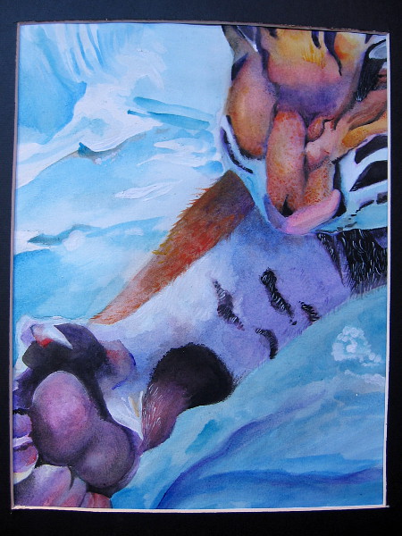 El Tigre, Ryan Zubik, watercolor. Grossmont High School.