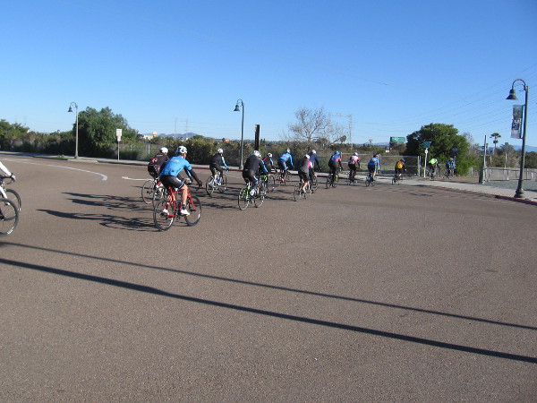 As I turned onto West 32nd Street, a big group of bicyclists rode onto the Bayshore Bikeway.