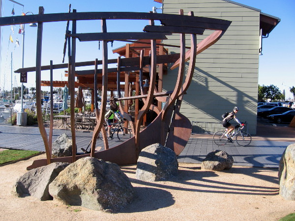 Le Bateau Ivre, by artist Alber De Matteis, at the Pier 32 Marina in National City.