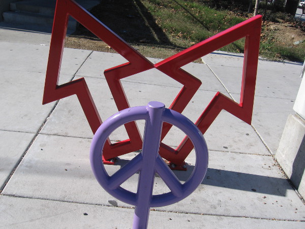 Peace, by Michelle, public art near the 24th Street trolley station in National City.