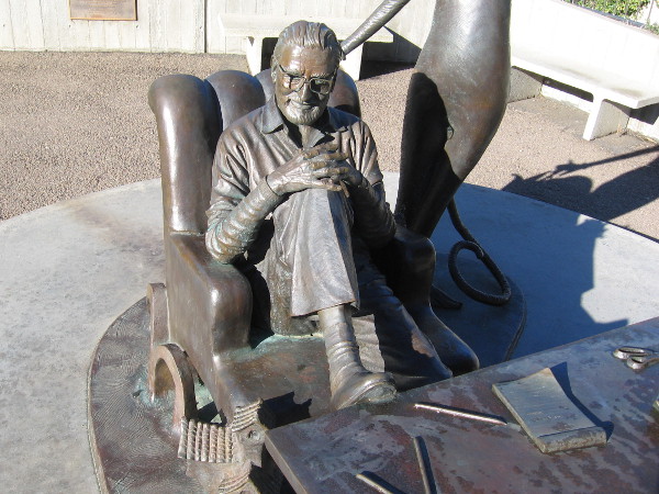 A thoughtful, pleasant moment as a famous children's book author and illustrator takes a break to dream.