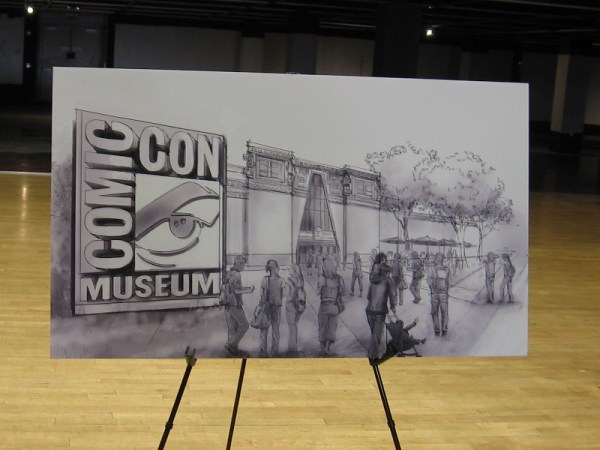 An artist's rendering of what the entrance to the Comic-Con Museum will appear like when it opens in San Diego!