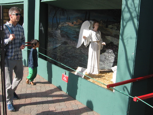 Child is awed by a visiting angel.