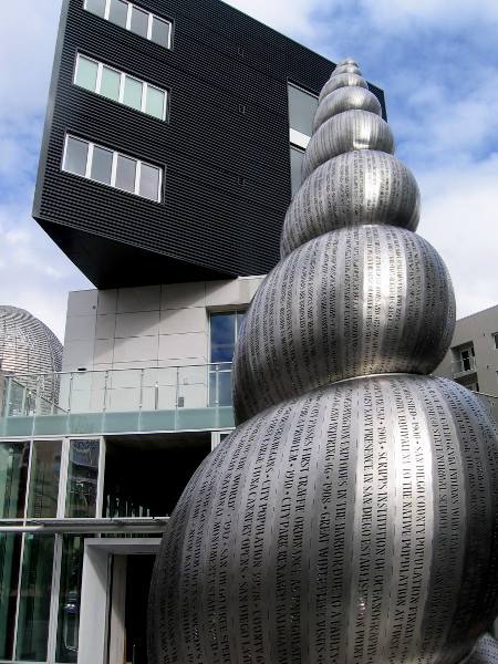 Growing Home rises as public art at Park 12 - The Collection, new luxury apartments in San Diego's East Village.