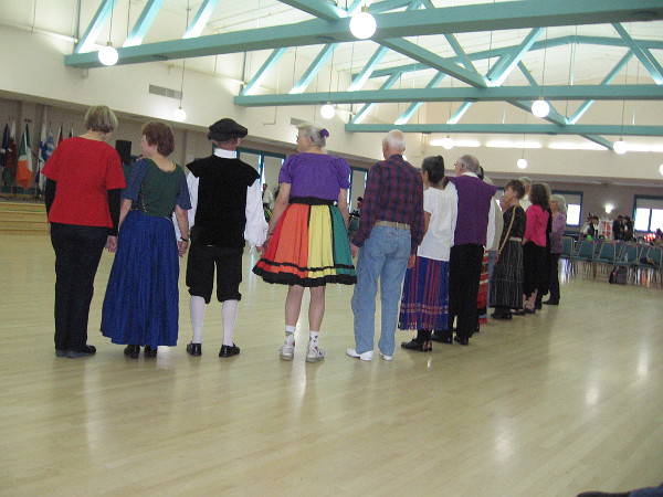 Folk dancing begins!
