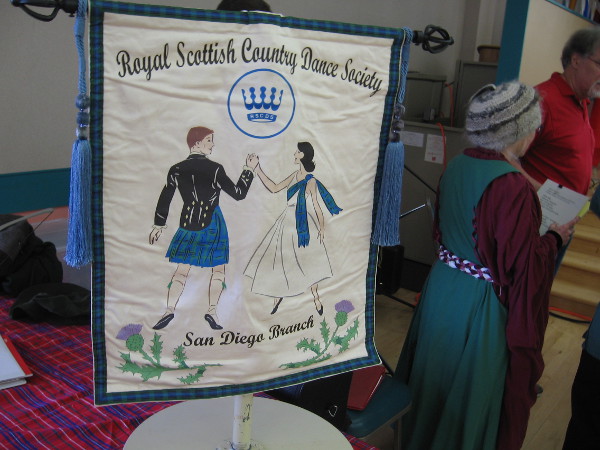 A banner of the Royal Scottish Country Dance Society.