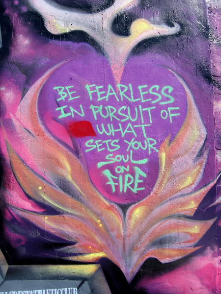 BE FEARLESS IN PURSUIT OF WHAT SETS YOUR SOUL ON FIRE