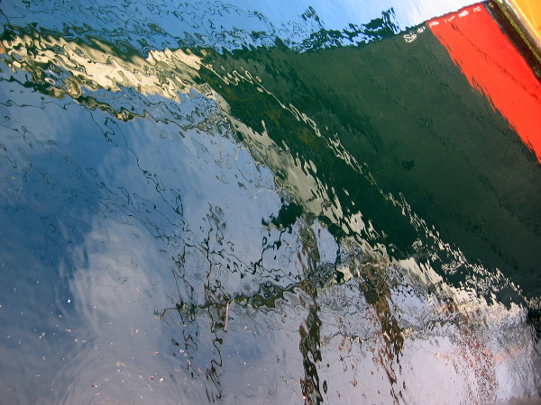 Reflection on the water of Star of India.